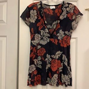 😍 2/$29 Po Meshy stretchy semi sheer top XL